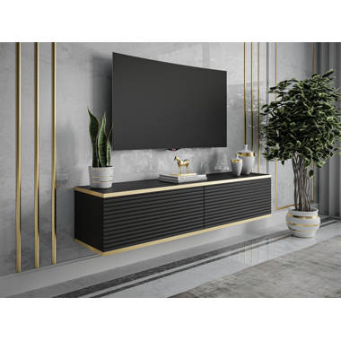 Black and store gold tv console